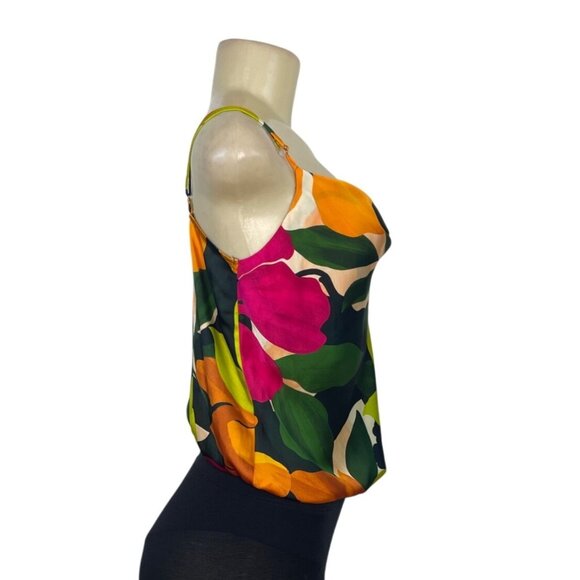 Gilli Women's Multicolor Tropical Print Sleeveless Bodysuit Sz S - New - Picture 1 of 5